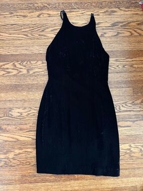 Dark Navy Velvet Dress